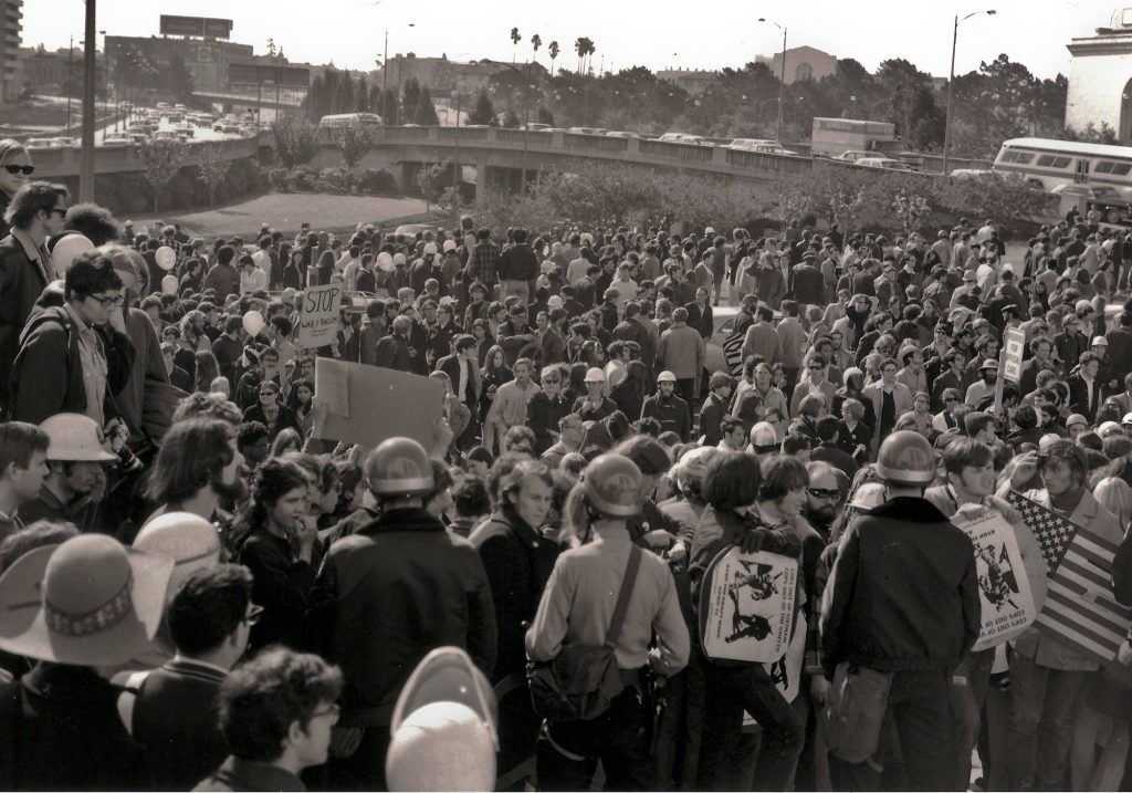 Demonstrations against American involvement in the Vietnam War - Anti draft protests in Oakland, California 1967. (Photo: Sherrl Yanowitz.)