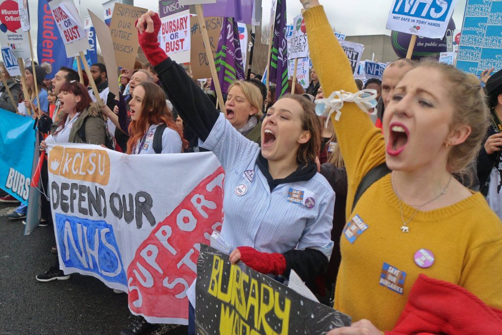 Save NHS bursaries march, Jan 2016 (Photo: Steve Eason)